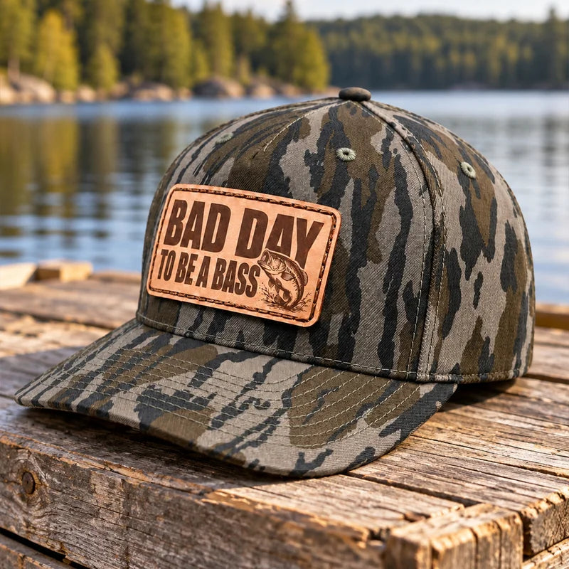 Bad Day To Be A Bass Camo Fishing Classic Cap