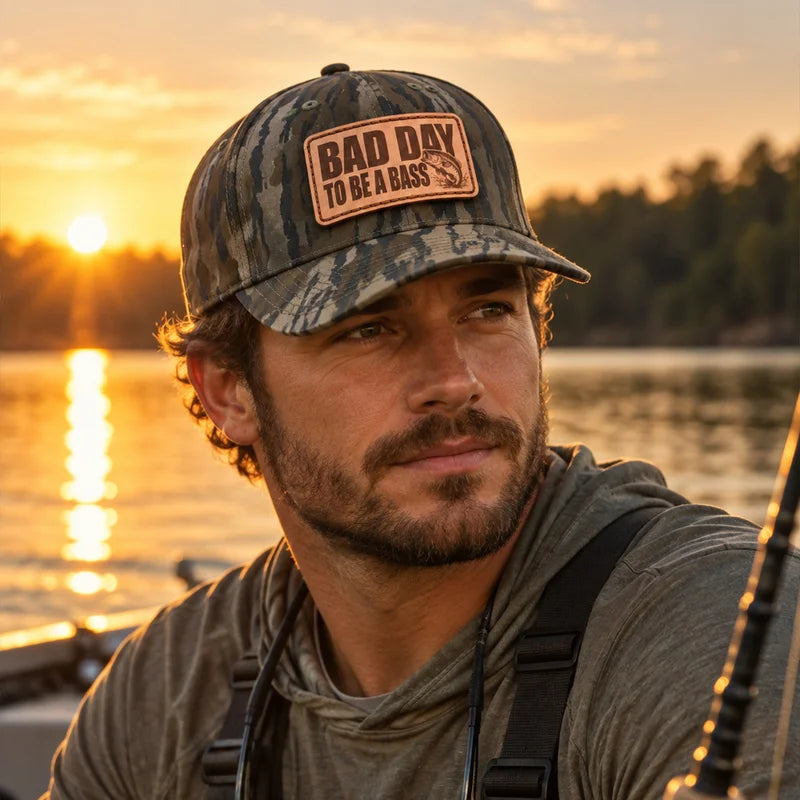 Bad Day To Be A Bass Camo Fishing Classic Cap