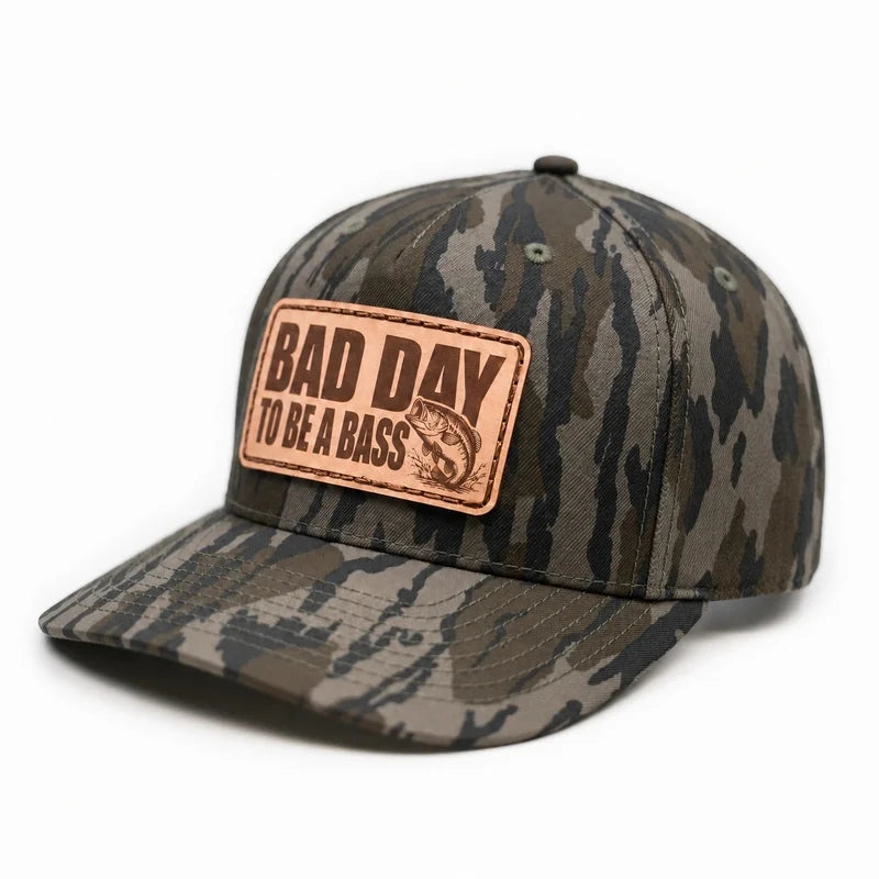 Bad Day To Be A Bass Camo Fishing Classic Cap
