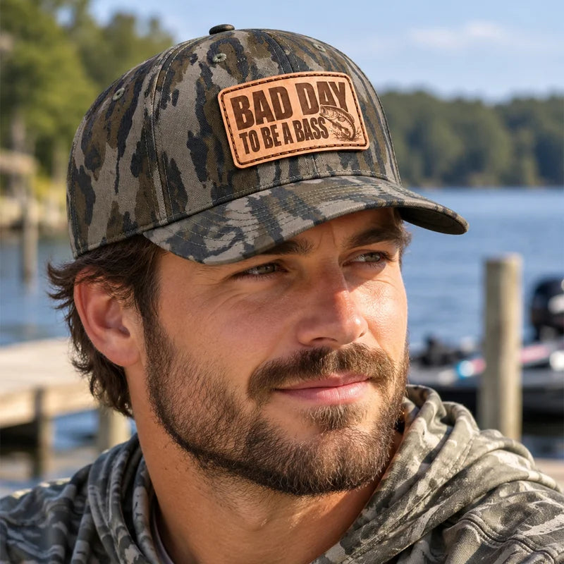 Bad Day To Be A Bass Camo Fishing Classic Cap