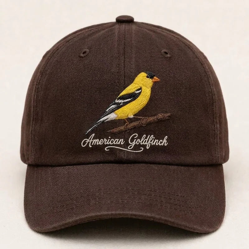 Bird Watching Bird Species American Goldfinch Embroidered Cap