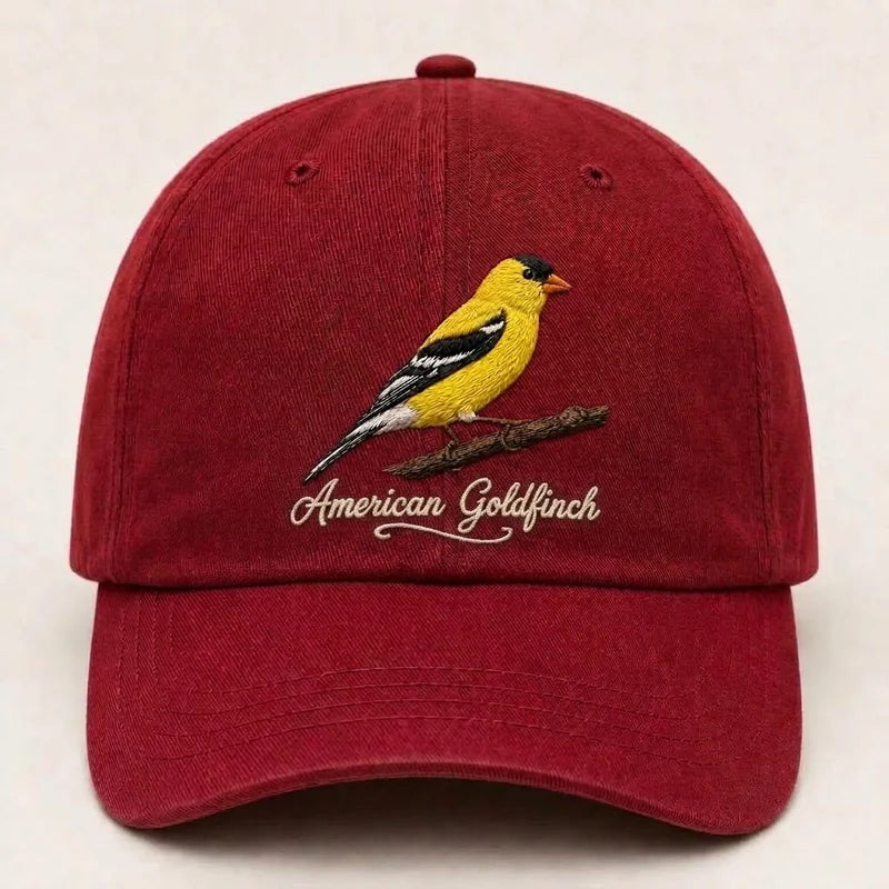 Bird Watching Bird Species American Goldfinch Embroidered Cap