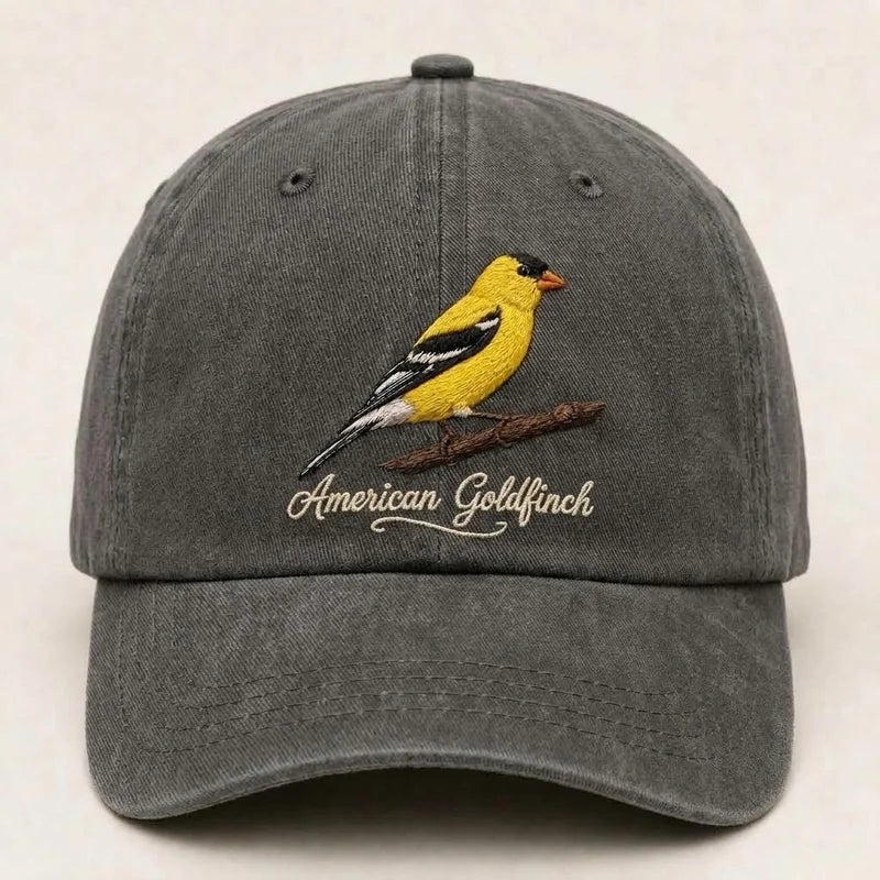 Bird Watching Bird Species American Goldfinch Embroidered Cap