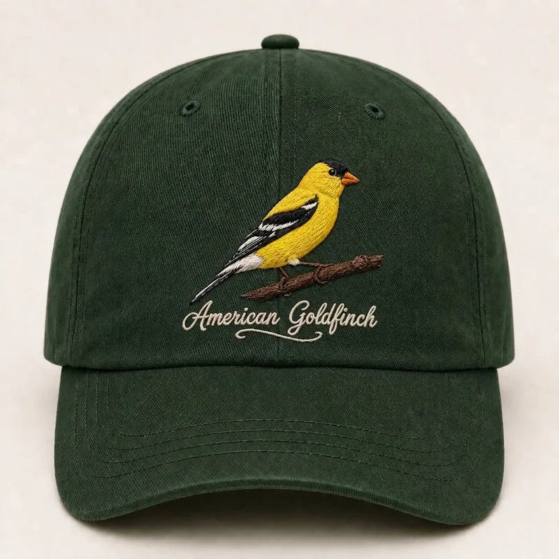 Bird Watching Bird Species American Goldfinch Embroidered Cap