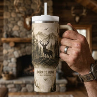 Born To Hunt Built For The Wild Deer Hunting 40oz Handled Tumbler