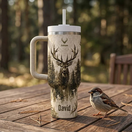 Born To Hunt Built For The Wild Deer Hunting 40oz Handled Tumbler