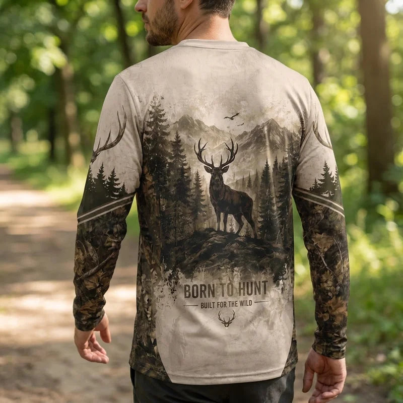 Born To Hunt Built For The Wild Deer Hunting Long Sleeve Shirt
