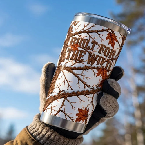 Fathom Thread Built for the Wild Personalized Winter Camo Tumbler