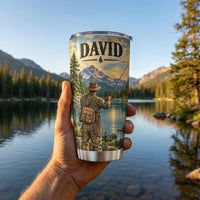 Personalized Cast Relax Repeat Fishing 20oz Stainless Steel Tumbler