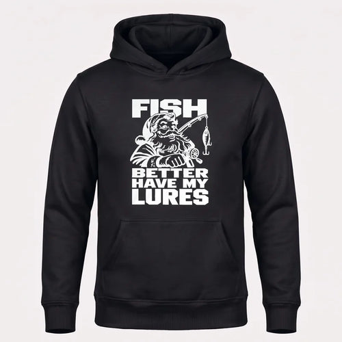 Fish Better Have My Lures Santa Fishing Christmas Hoodie