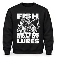 Fish Better Have My Lures Santa Fishing Christmas Sweater