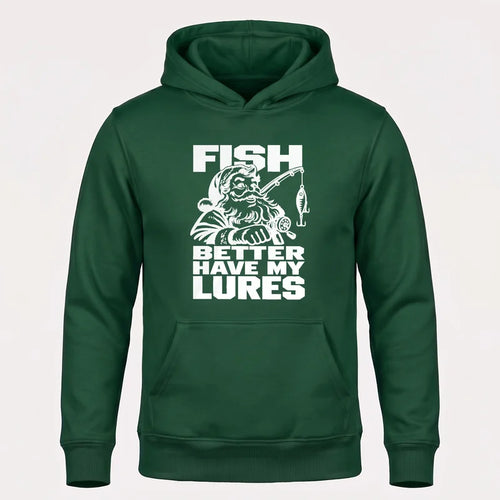 Fish Better Have My Lures Santa Fishing Christmas Hoodie