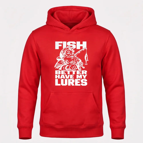 Fish Better Have My Lures Santa Fishing Christmas Hoodie