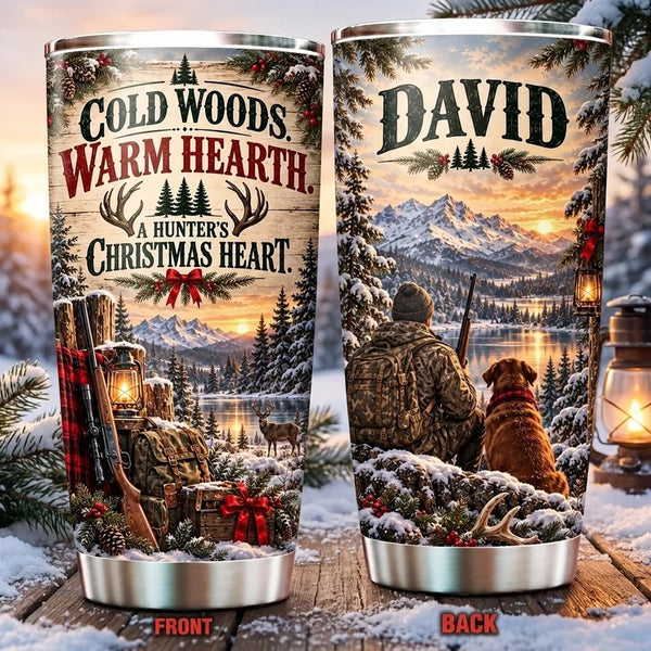 Personalized Hunter’s Christmas Heart 20oz Tumbler
