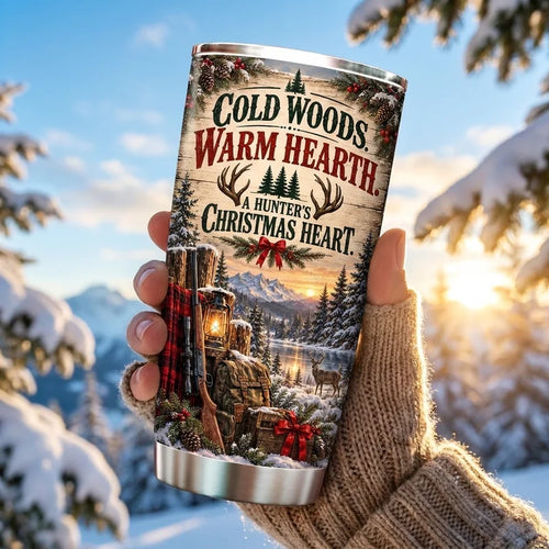 Personalized Hunter’s Christmas Heart 20oz Tumbler
