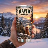 Personalized Hunter’s Christmas Heart 20oz Tumbler