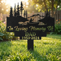 Personalized In Loving Memory Dad Fishing Memorial Metal Sign