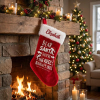 Dear Santa They’re the Reel Naughty Ones Fishing Christmas Stocking