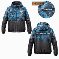 Personalized Cast Deep Live Free Fishing Camo Windbreaker Jacket