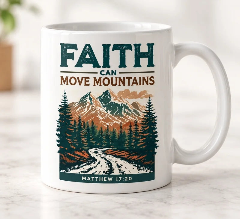 Faith Can Move Mountains Christian Mountain Ceramic Mug