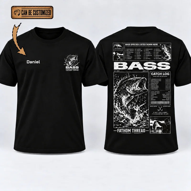 Custom Bass Species Fishing T-Shirt
