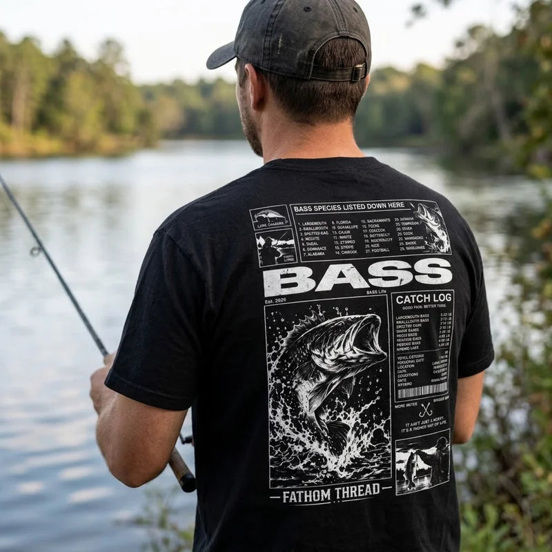 Custom Bass Species Fishing T-Shirt
