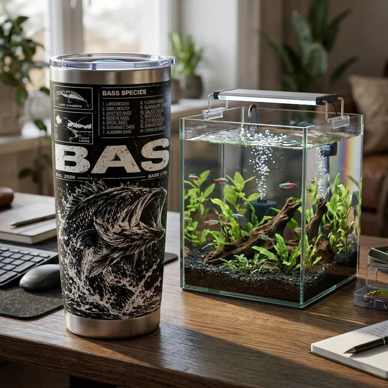 Bass Species Catch Log Fishing 20oz Tumbler