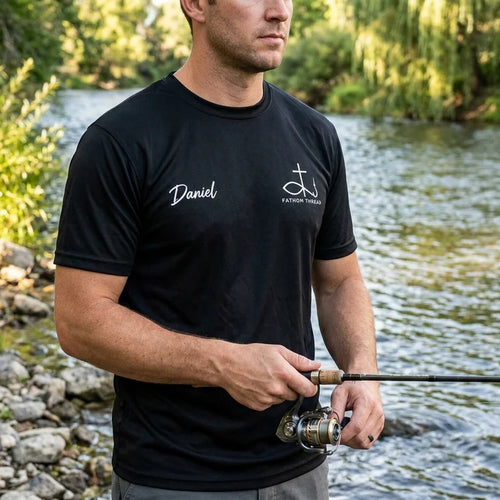 Personalized Fishers Of Men Jesus Fishing Christian T-Shirt