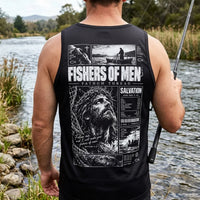 Personalized Fishers Of Men Jesus Fishing Tank Top