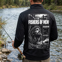 Personalized Fishers Of Men Jesus Fishing Zip Long Sleeve Shirt