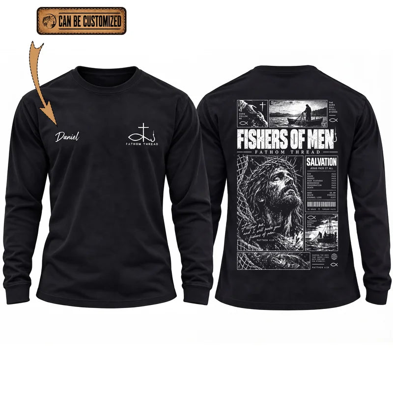 Personalized Fishers Of Men Jesus Fishing Christian Sweater