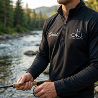 Personalized Fishers Of Men Jesus Fishing Zip Long Sleeve Shirt