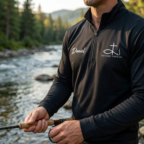 Personalized Fishers Of Men Jesus Fishing Zip Long Sleeve Shirt