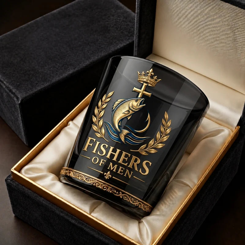 Fishers of Men Christian Fishing Whiskey Glass