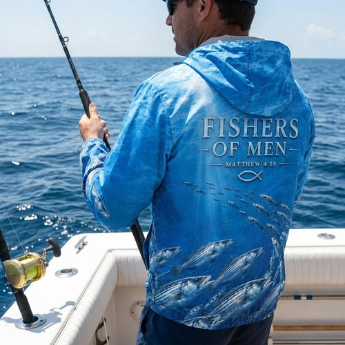 Guided By Faith Christian Fishing Windbreaker Jacket