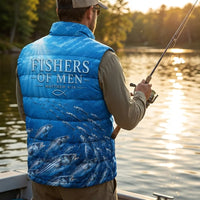 Fishers Of Men Guided By Faith Christian Fishing Puffer Vest