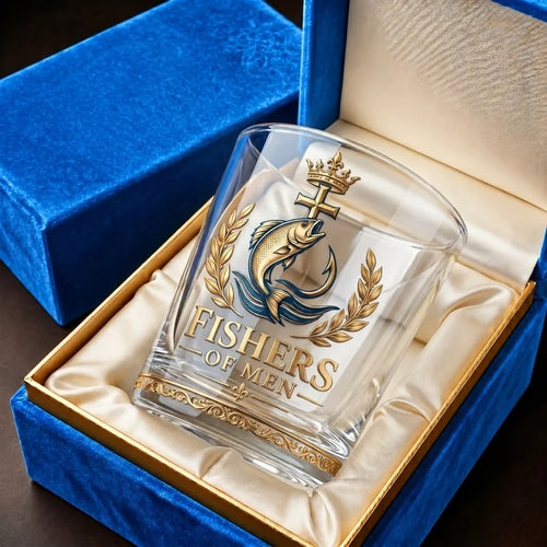 Fishers of Men Christian Fishing Whiskey Glass
