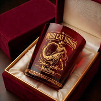 Personalized Mud Cat Rodeo Catfish Fishing Whiskey Glass