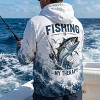 Fishing Is My Therapy Tuna Fishing Windbreaker Jacket