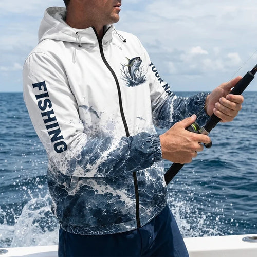 Fishing Is My Therapy Tuna Fishing Windbreaker Jacket