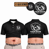 Personalized Fishing Less Work More Fishing Polo Shirt