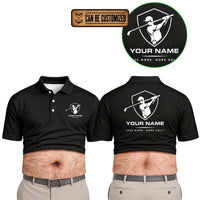 Funny 3D Beer Belly Golf Personalized Polo Shirt