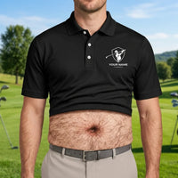 Funny 3D Beer Belly Golf Personalized Polo Shirt