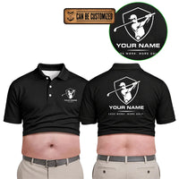 Funny 3D Beer Belly Golf Personalized Polo Shirt