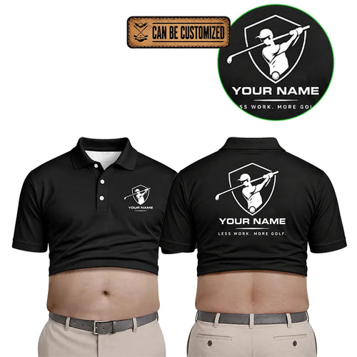 Funny 3D Beer Belly Golf Personalized Polo Shirt