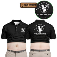 Funny 3D Beer Belly Golf Personalized Polo Shirt