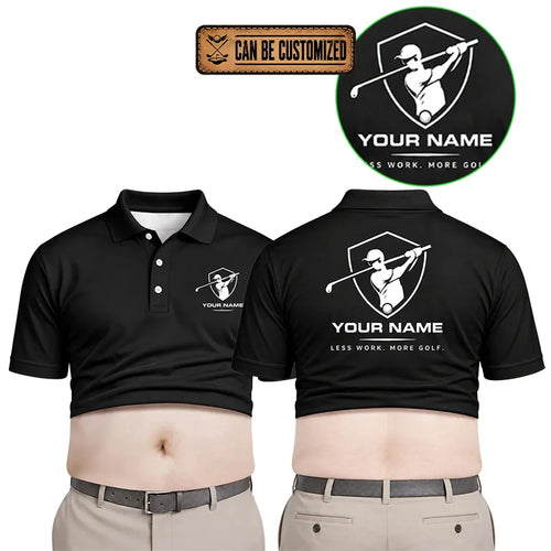 Funny 3D Beer Belly Golf Personalized Polo Shirt