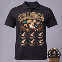Personalized Mallard Duck Grandpa Polo Shirt