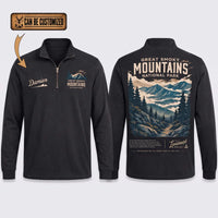 Personalized Great Smoky Mountains National Park Vintage Zip Long Sleeve Shirt
