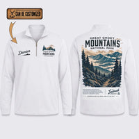 Personalized Great Smoky Mountains National Park Vintage Zip Long Sleeve Shirt